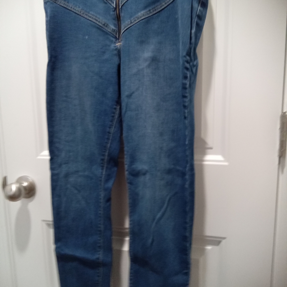 Sincerely Jules Retro V-Shaped Zippered Front Blue Jeans Juniors Size 9 - Picture 16 of 16